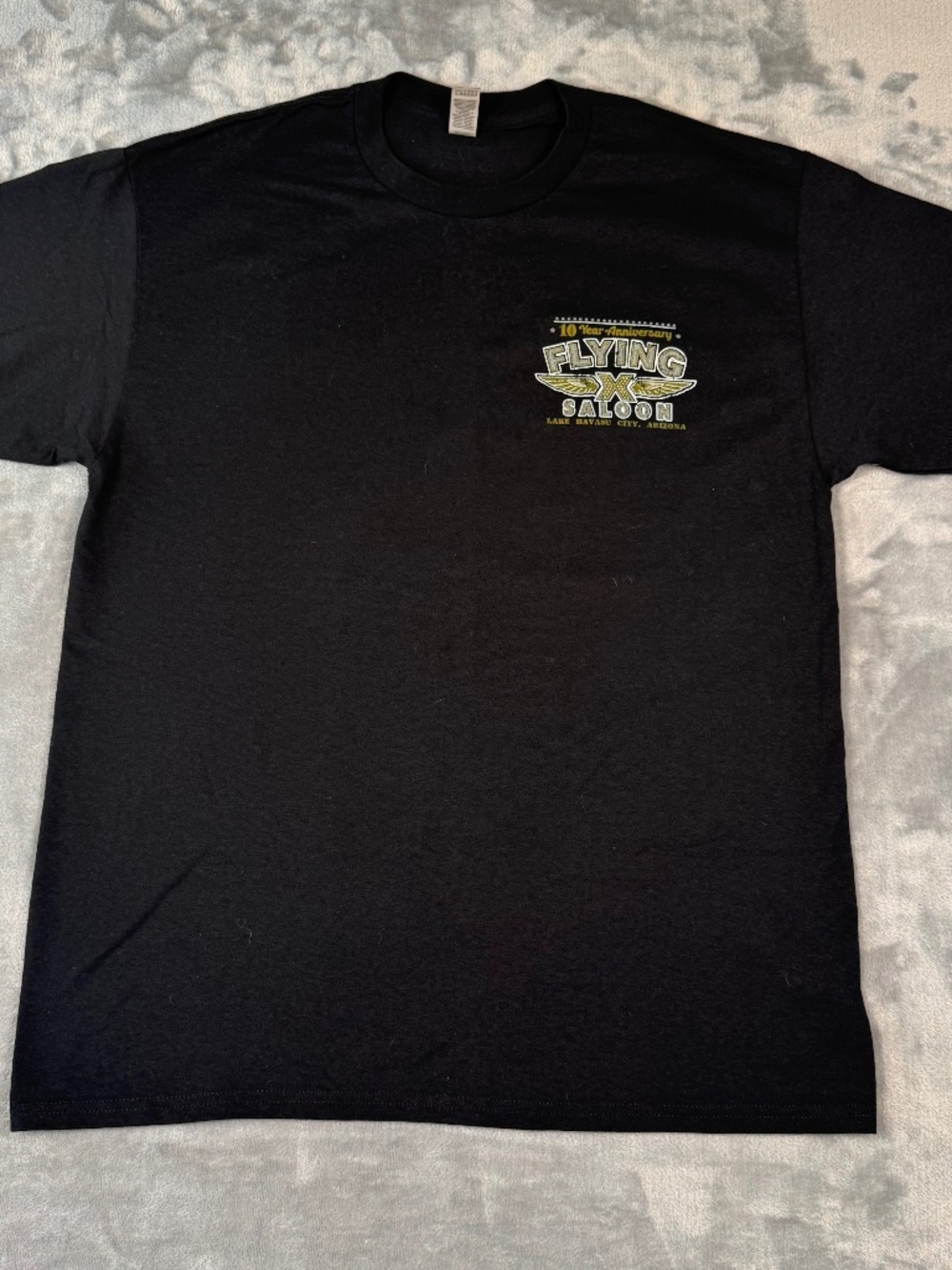 Flying X Saloon T-Shirt Large Black Lake Havasu City AZ 10 Year Anniversary